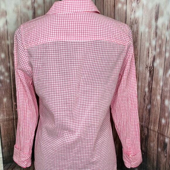 Gap pink plaid button down shirt Small - Picture 4 of 7